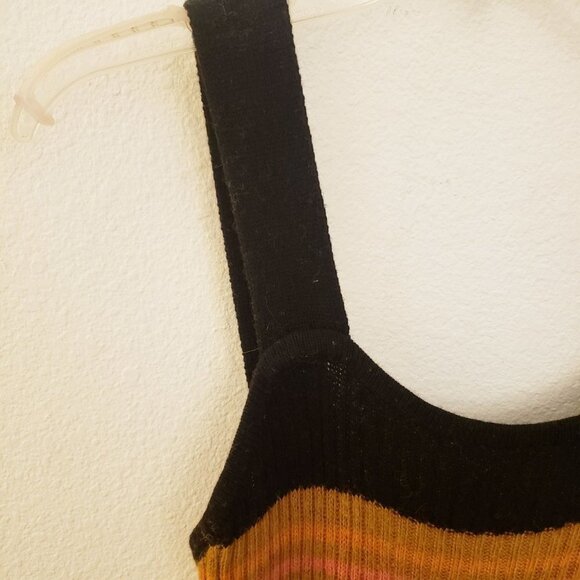 Madewell Viscose/Wool/Angora Blend Striped Sleeveless Midi Dress Size M EUC - Picture 7 of 9